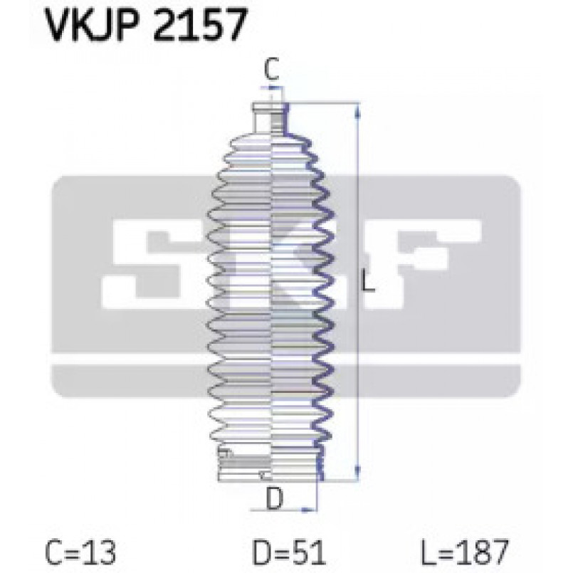 VKJP 2157 SKF - Пильовик привідного валу — фото товара №2
