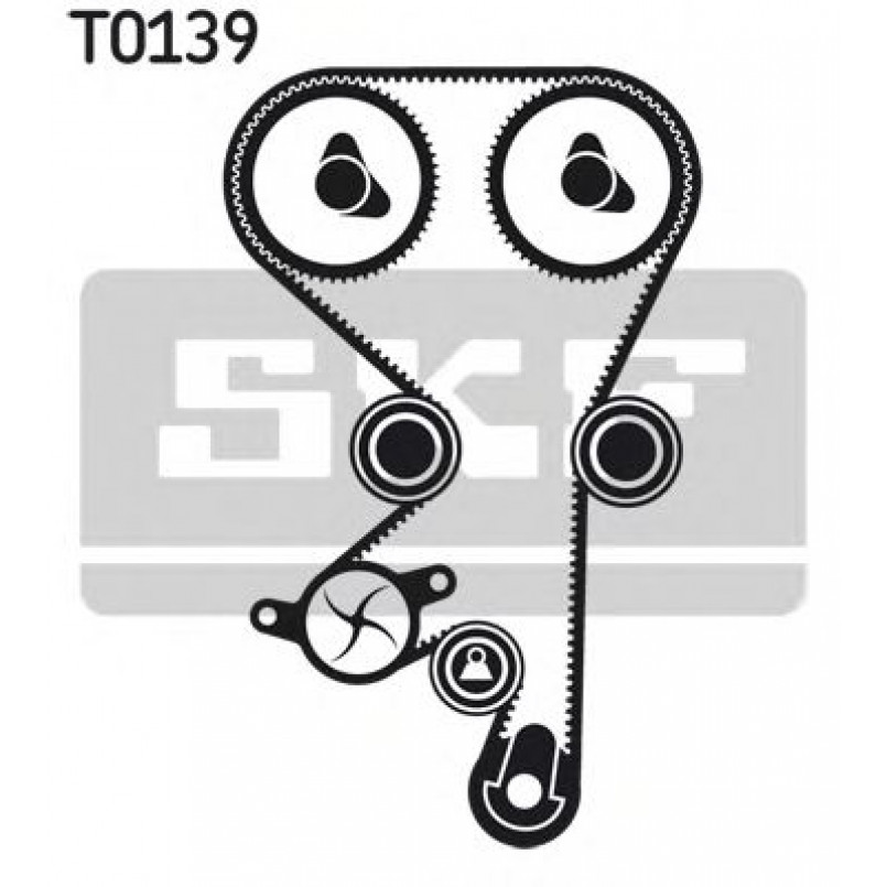 VKMC 05156-2 SKF Комплект ГРМ (ремінь + ролик + водяний насос) — фото товара №1