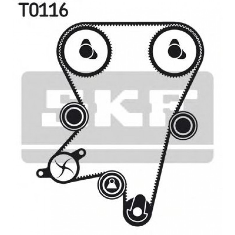 VKMA 05222 SKF Комплект (ремінь+ролики) — фото товара №1