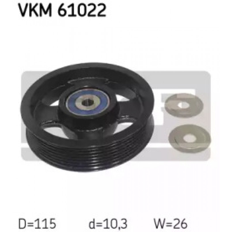 VKM 61022 SKF Ролик поліклинового ременя — фото товара