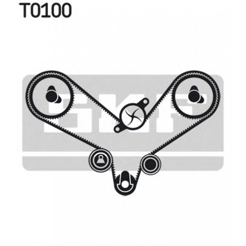 VKMA 01201 SKF Комплект (ремінь+ролики) — фото товара №2