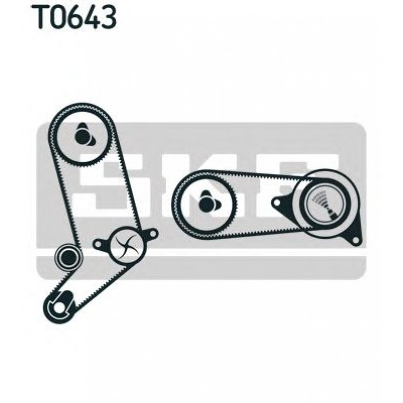 VKMA 01266 SKF Комплект (ремінь+ролики) — фото товара №2