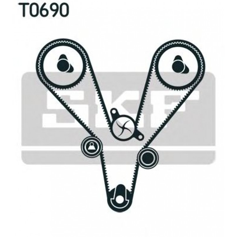 VKMA 95657 SKF Комплект (ремінь+ролики) — фото товара №2