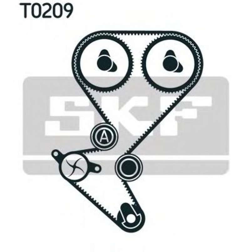 VKMC 03258 SKF Комплект ГРМ (ремінь + ролик + водяний насос) — фото товара №1