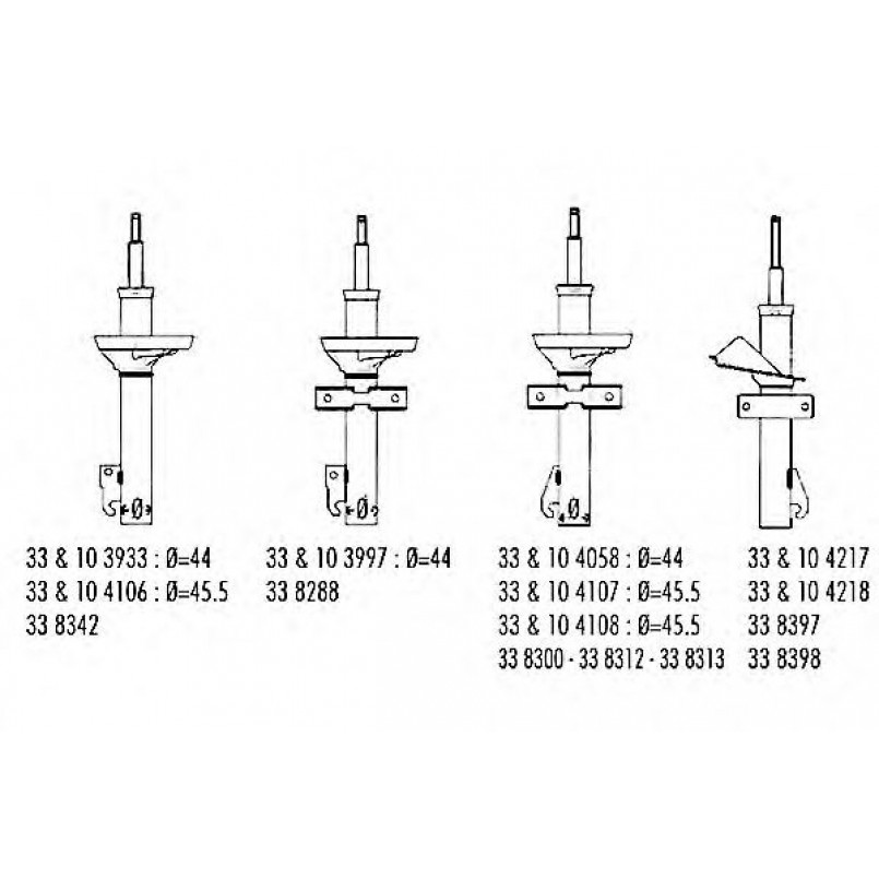 334217 Record Амортизатор GAS передній ЦІНА за 1 шт.УПАК.по 2 шт.(лівий+правий) — фото товара №2