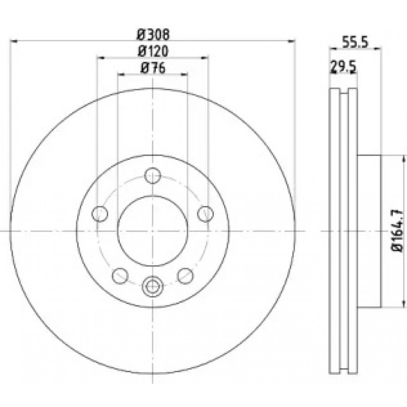 92279505 TEXTAR Диск гальмівний — фото товара
