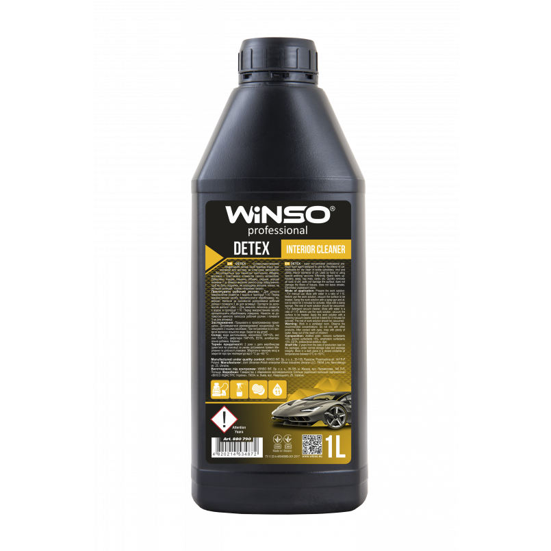Очисних салону (текстиль, вініл, пластик) Detex Interior Cleaner (концетрат 1:10) 1л — фото товара Очисних салону (текстиль, вініл, пластик) Detex Interior Cleaner (концетрат 1:10) 1л — фото товара