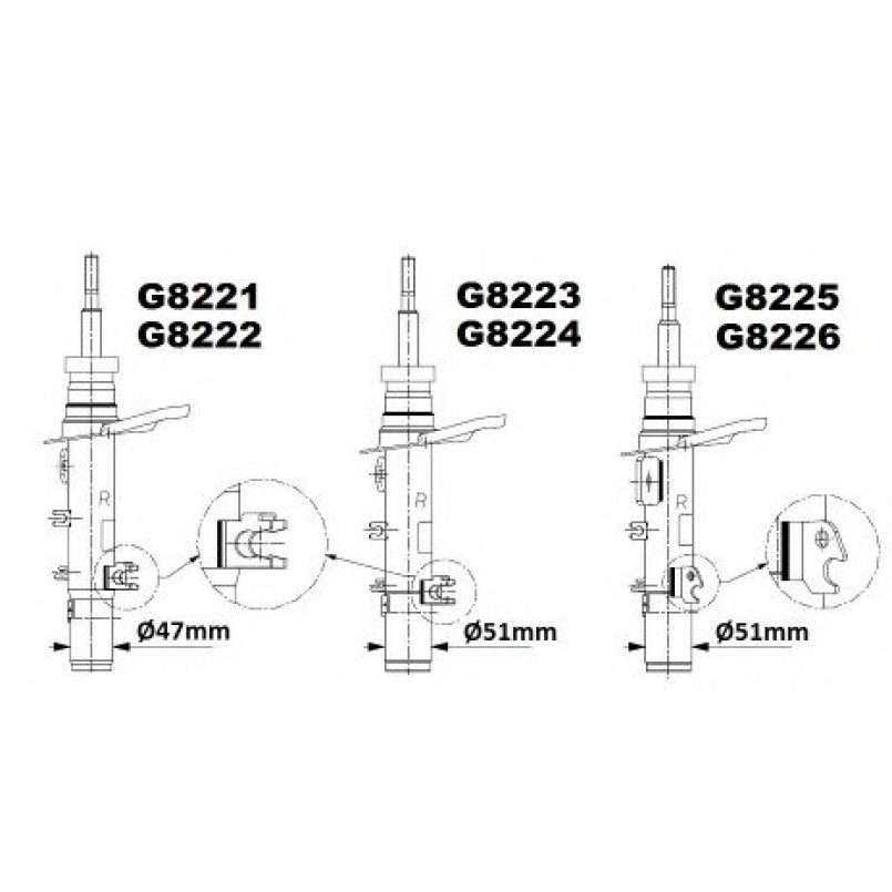 G8226 Monroe Амортизатор GAS передній лівий — фото товара