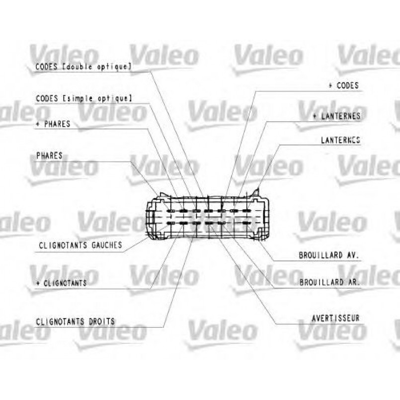 251444 VALEO ВИМИКАЧ ОСВІТЛЕННЯ — фото товара №2