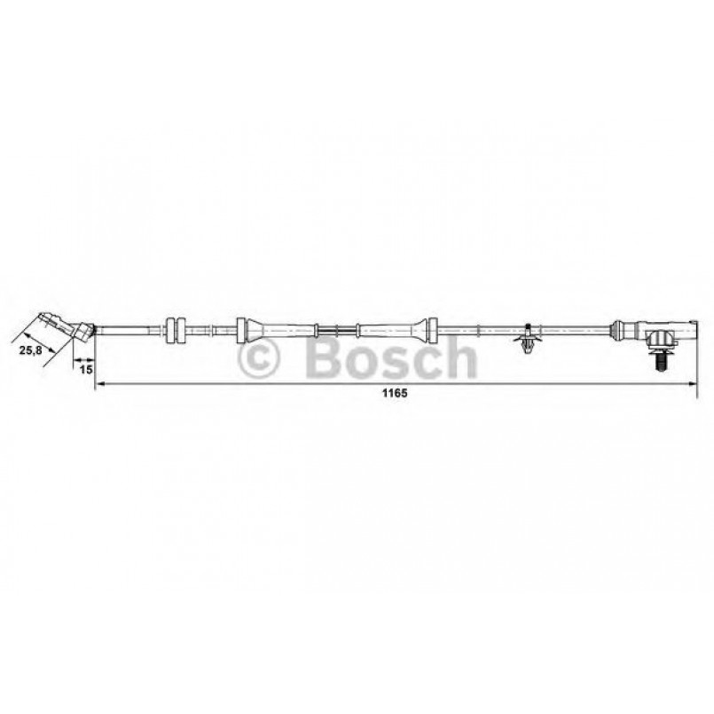 0265007537 BOSCH ДАТЧИК ABS WS7537 — фото товара №1