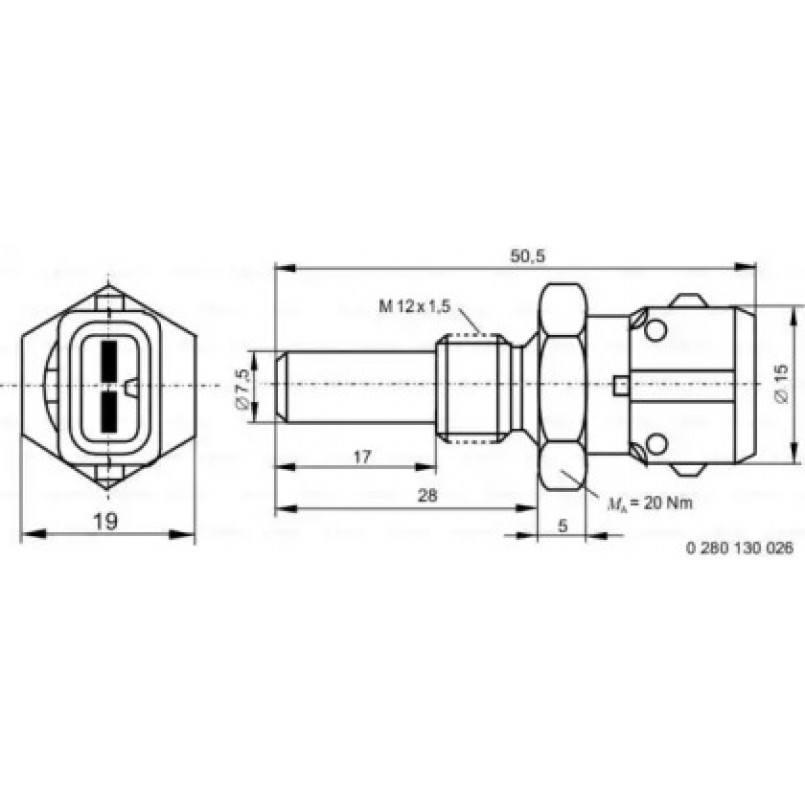 0280130026 BOSCH ДАТЧИК ТЕМПЕРАТУРИ TFW — фото товара №2