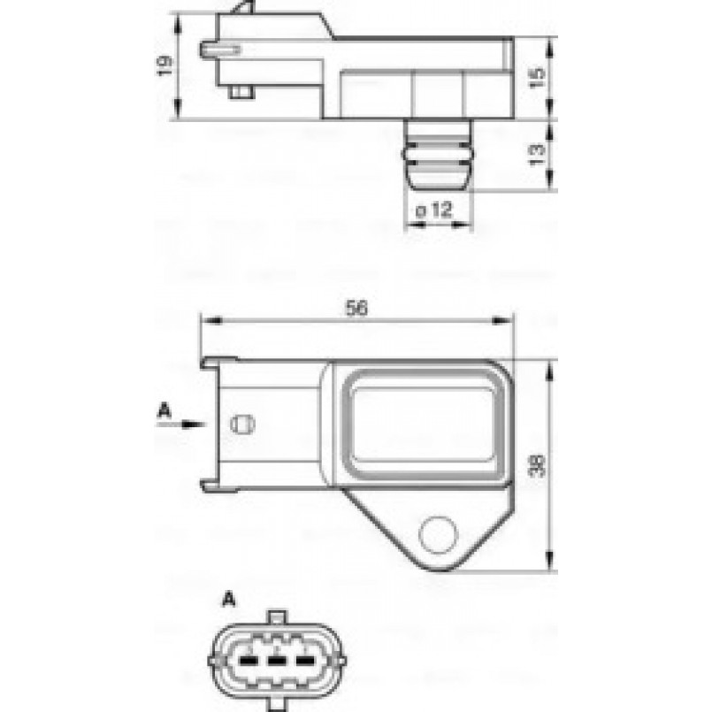 0281002487 BOSCH ДАТЧИК ТИСКУ DSLDF6 — фото товара №3