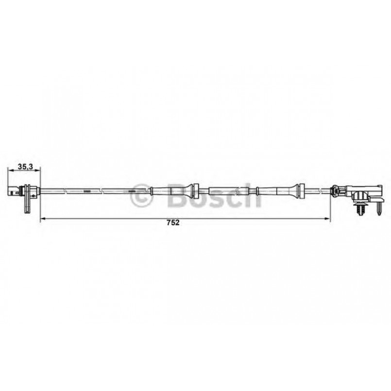 0265007638 BOSCH ДАТЧИК ABS WS7638 — фото товара №1