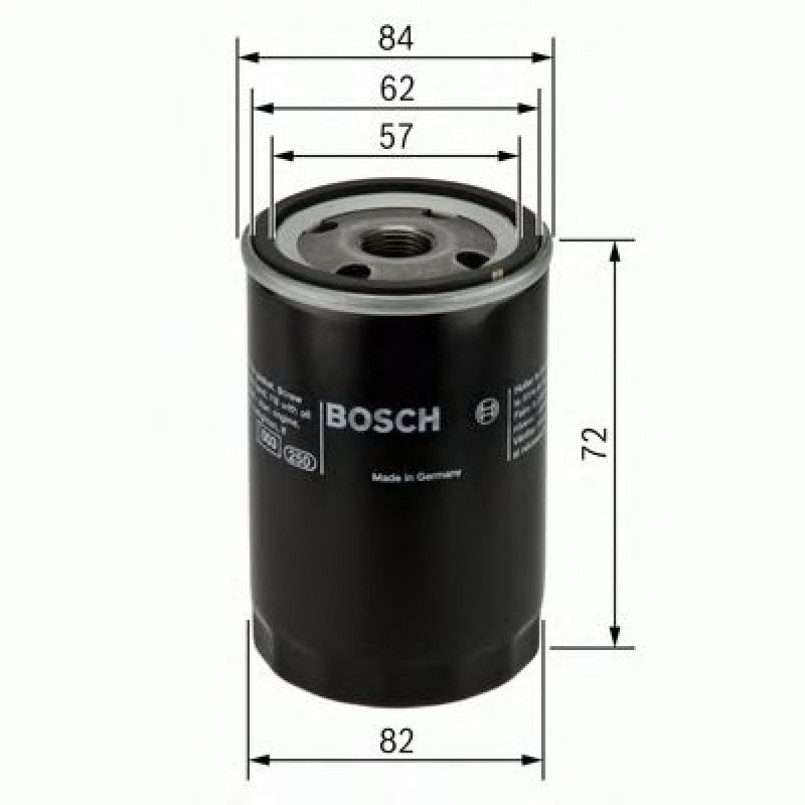 0451103316 BOSCH Фільтр оливи P3316 — фото товара №1