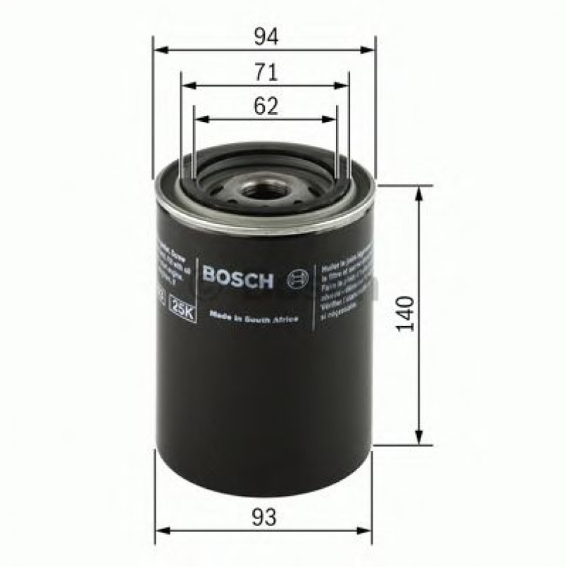 0451103346 BOSCH Фільтр оливи P3346 — фото товара №1