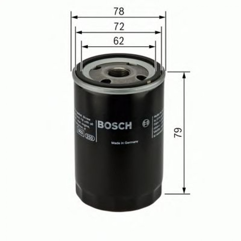0451103370 BOSCH Фільтр оливи P3370 — фото товара №1