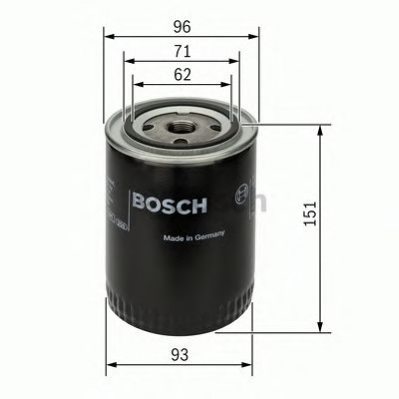 0451203012 BOSCH Фільтр оливи P3012 — фото товара №1