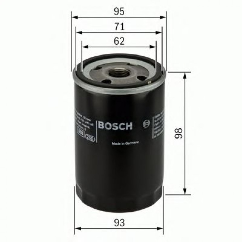 0986452024 BOSCH Фільтр оливи P2024 — фото товара