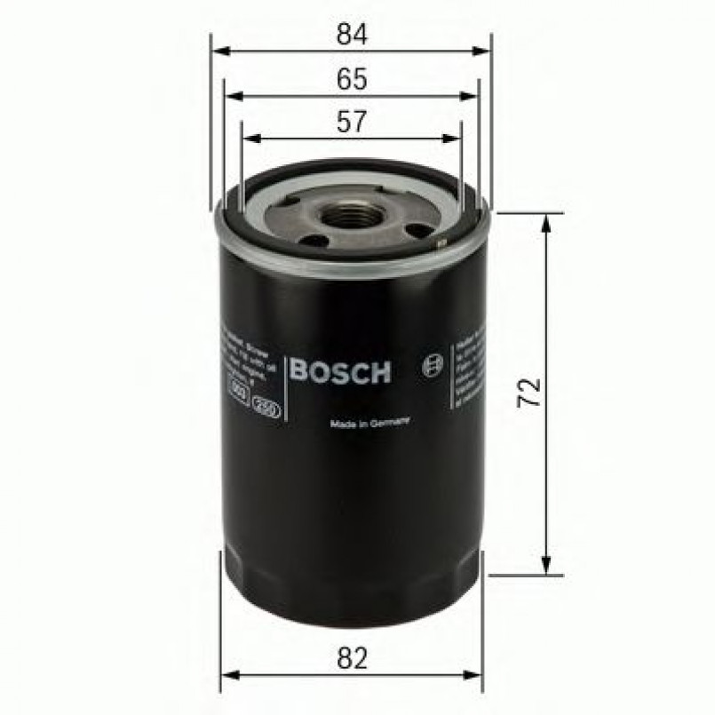 0986452035 BOSCH Фільтр оливи P2035 — фото товара