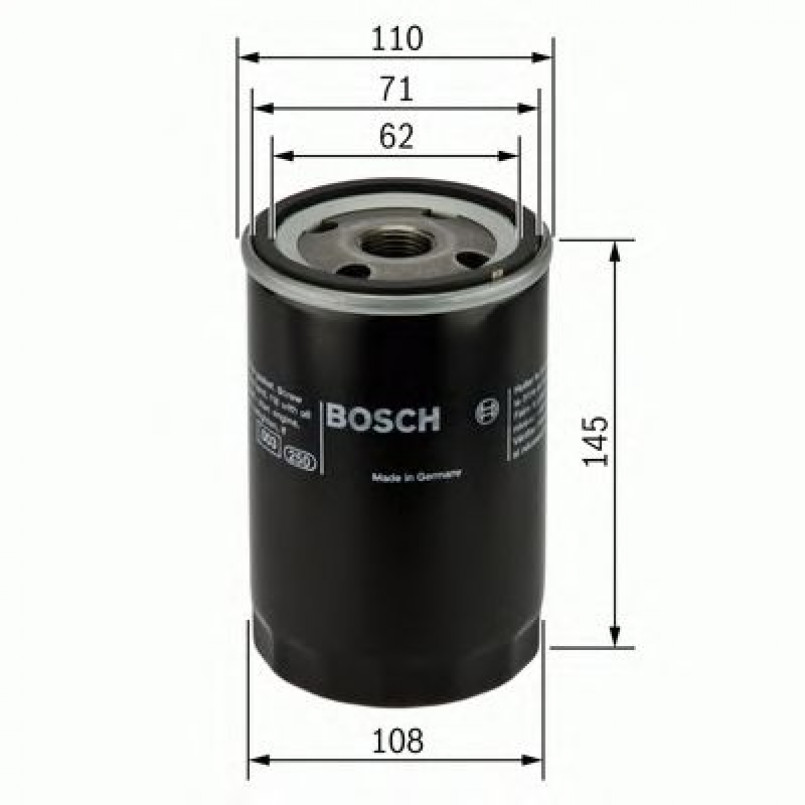 0451203201 BOSCH Фільтр оливи P3201 — фото товара №1