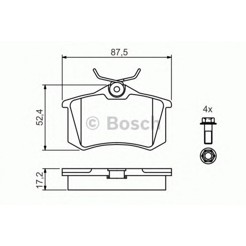 0986461769 BOSCH Гальмівні колодки до дисків — фото товара №2