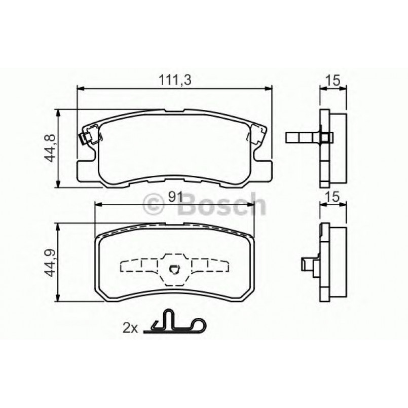 0986424717 BOSCH Гальмівні колодки до дисків BP429 — фото товара №1