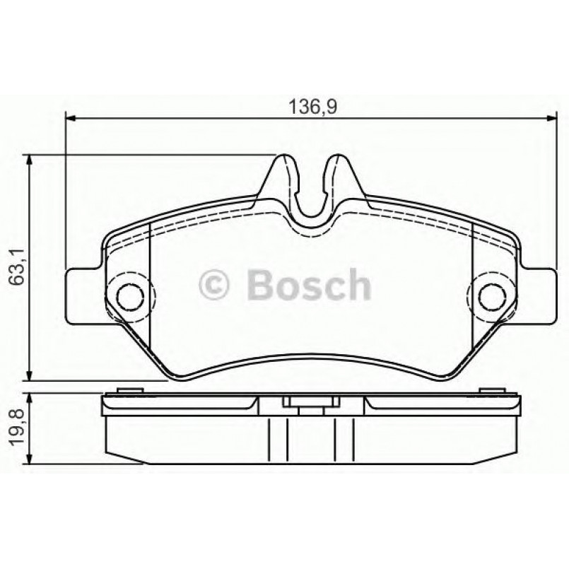 0986495100 BOSCH Гальмівні колодки до дисків — фото товара