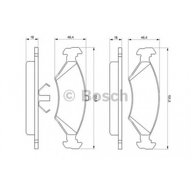0986466402 BOSCH Гальмівні колодки до дисків BP684 — фото товара №1