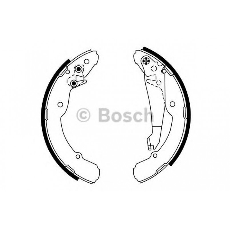 0986487555 BOSCH Гальмівні колодки до барабанів BS805 — фото товара №1