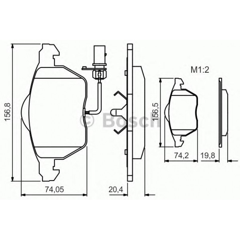 0986495241 BOSCH Гальмівні колодки до дисків — фото товара