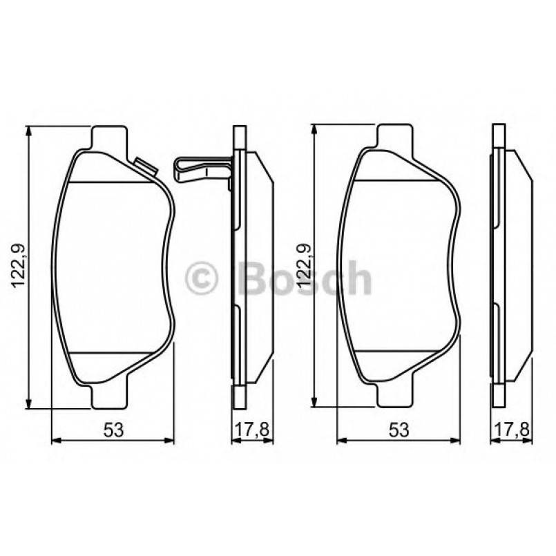 0986495237 BOSCH Гальмівні колодки до дисків — фото товара