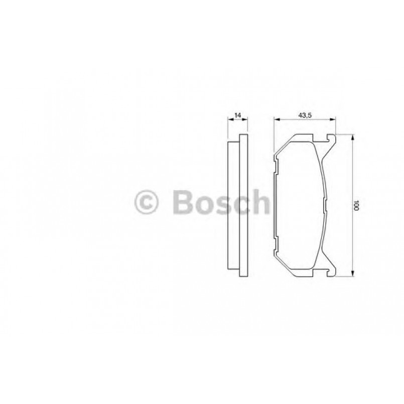0986424266 BOSCH Гальмівні колодки до дисків BP128 — фото товара