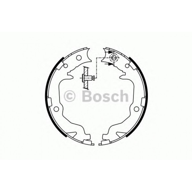 0986487766 BOSCH Гальмівні колодки до барабанів (HB) BS986 — фото товара