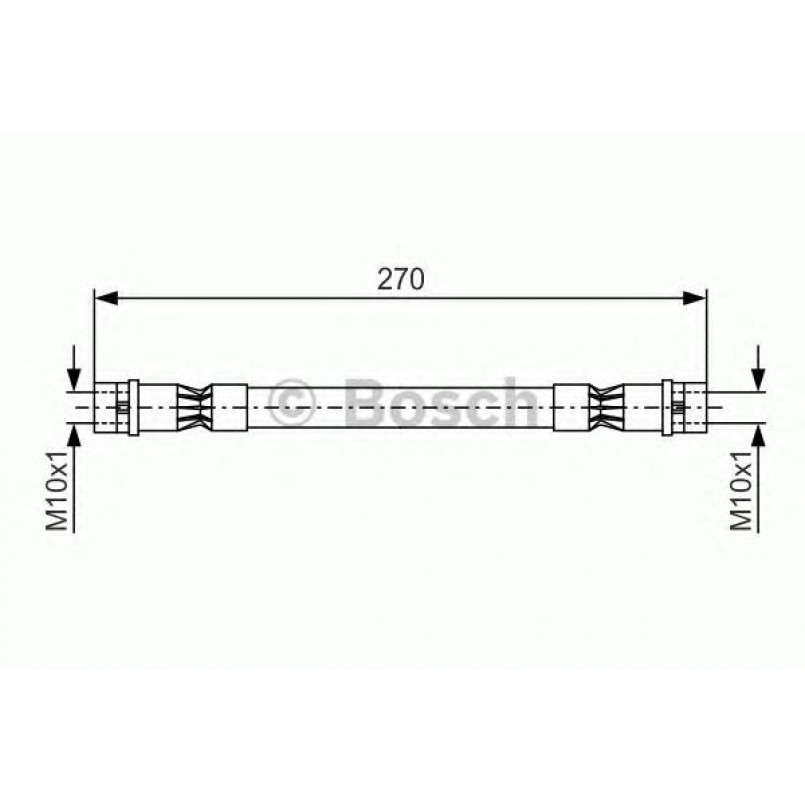 1987476404 BOSCH Гальмівний шланг — фото товара