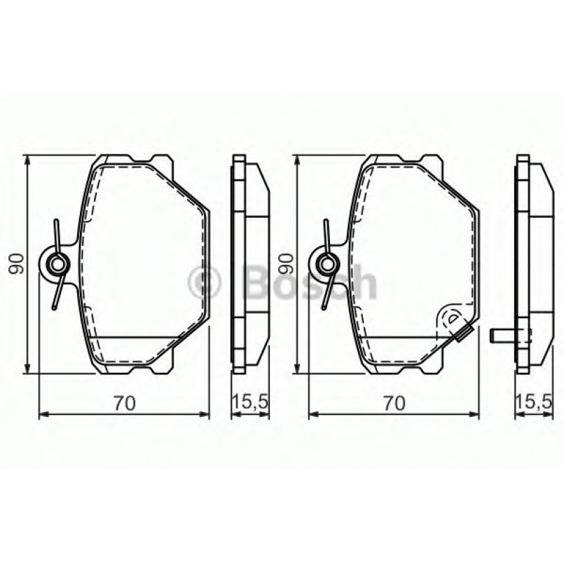 0986424471 BOSCH Гальмівні колодки до дисків BP240 — фото товара №1