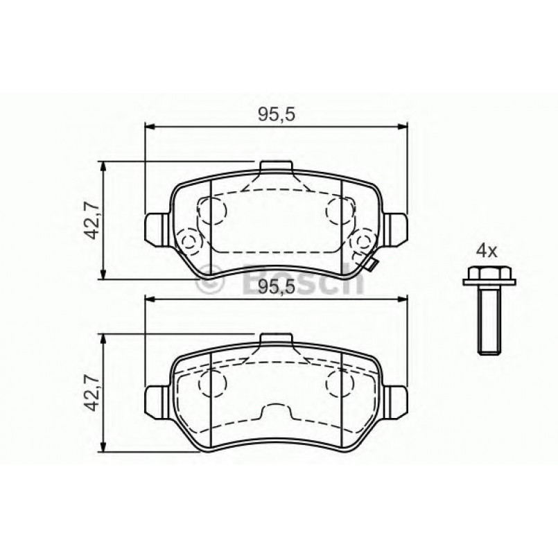 0986424646 BOSCH Гальмівні колодки до дисків — фото товара №1