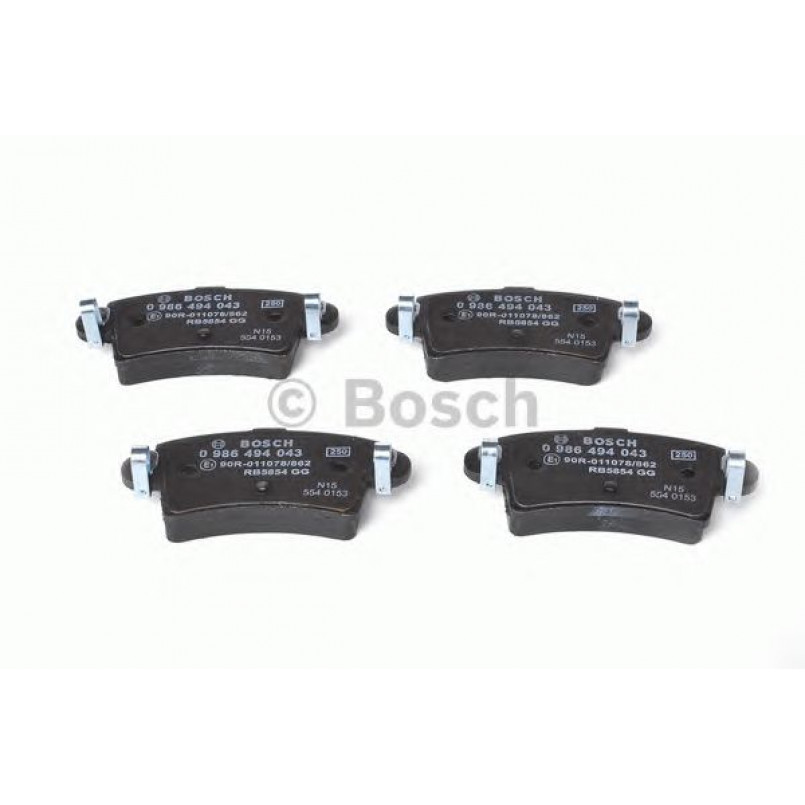 0986494043 BOSCH Гальмівні колодки до дисків BP391 — фото товара №2