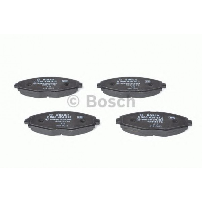 0986424512 BOSCH Гальмівні колодки до дисків BP270 — фото товара №1