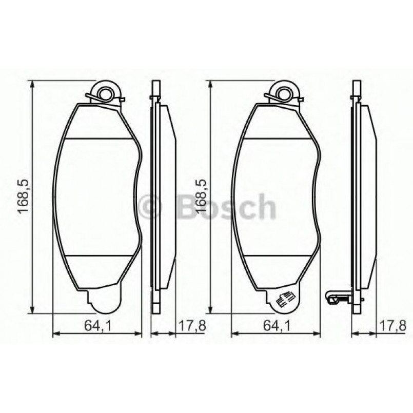 0986494037 BOSCH Гальмівні колодки до дисків BP373 — фото товара №1