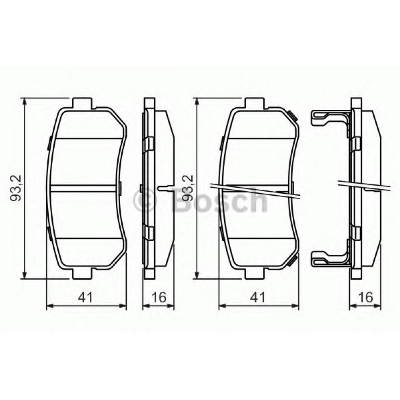 0986494140 BOSCH Гальмівні колодки до дисків — фото товара №1