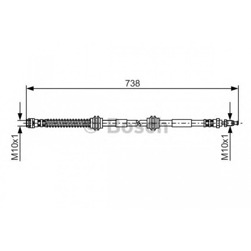 1987481370 BOSCH Гальмівний шланг — фото товара