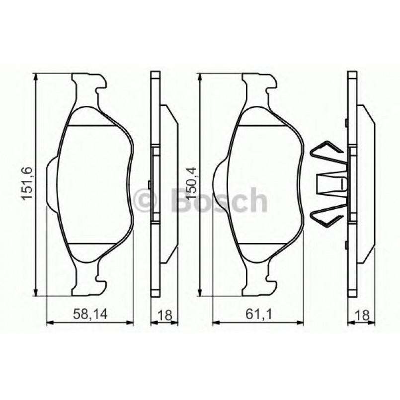 0986495220 BOSCH Гальмівні колодки до дисків — фото товара