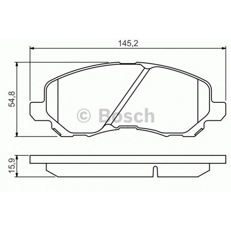0986495253 BOSCH Гальмівні колодки до дисків — фото товара