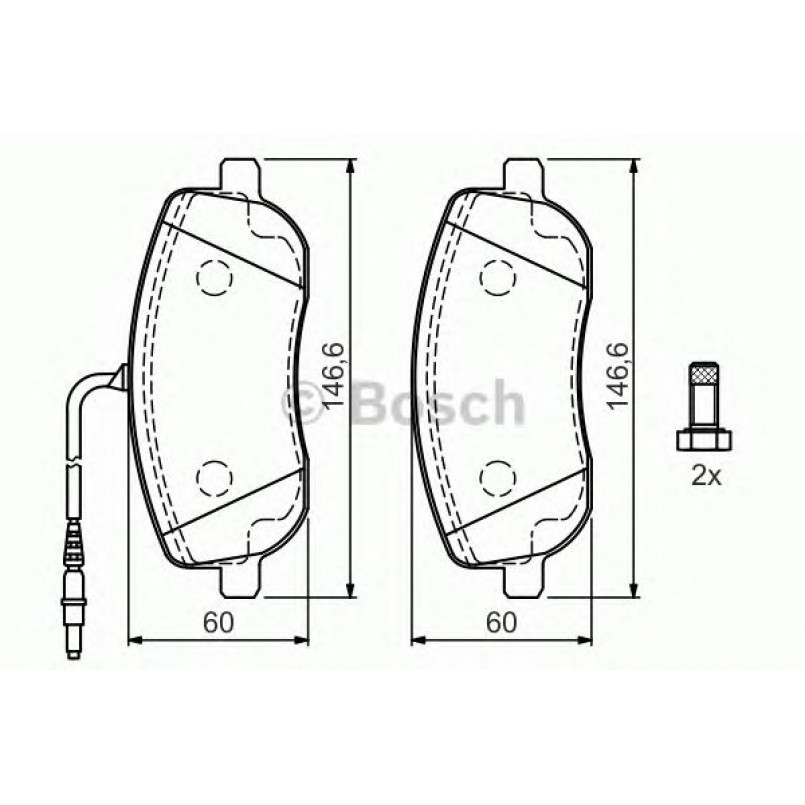 0986424789 BOSCH Гальмівні колодки до дисків — фото товара №1