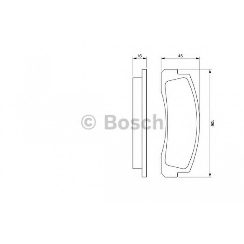 0986466601 BOSCH Гальмівні колодки до дисків BP688 — фото товара