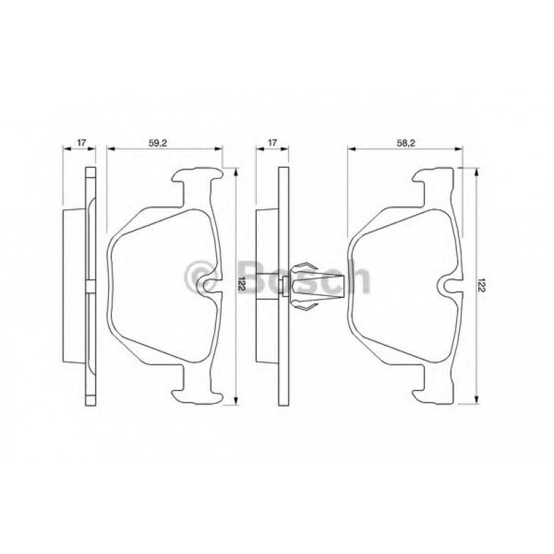 0986424766 BOSCH Гальмівні колодки до дисків BP472 — фото товара №1