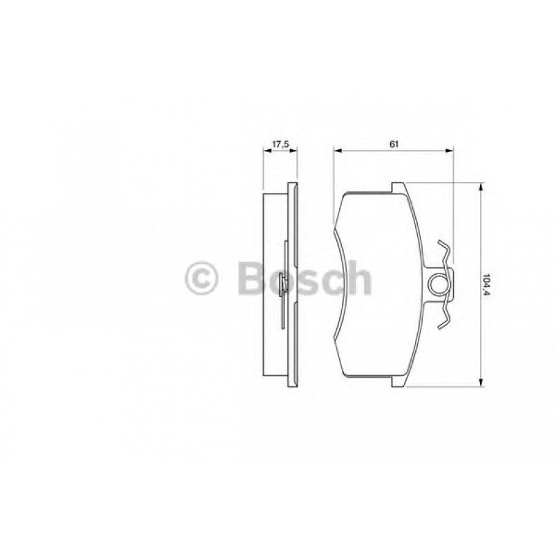 0986491700 BOSCH Гальмівні колодки до дисків BP785 — фото товара