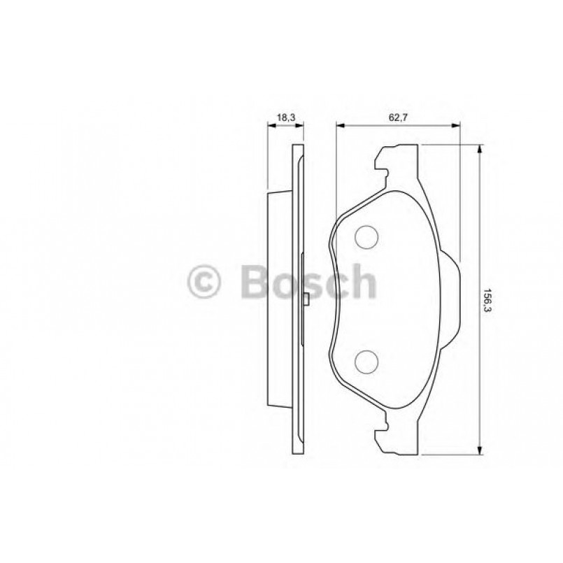 0986494034 BOSCH Гальмівні колодки до дисків BP1004 — фото товара