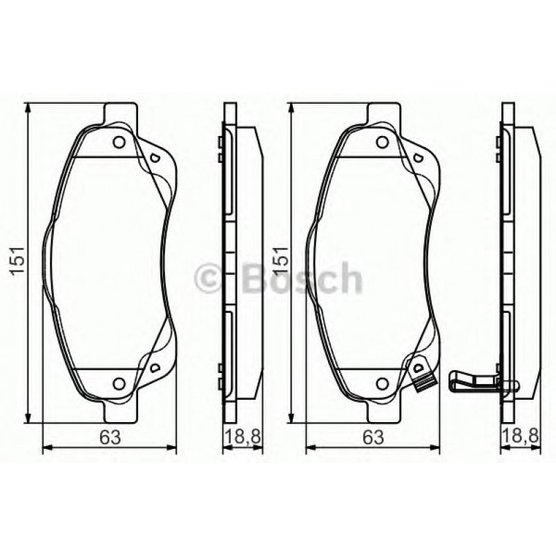 0986495083 BOSCH Гальмівні колодки до дисків — фото товара