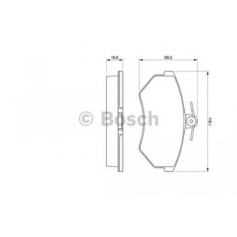 0986460944 BOSCH Гальмівні колодки до дисків BP514 — фото товара №1